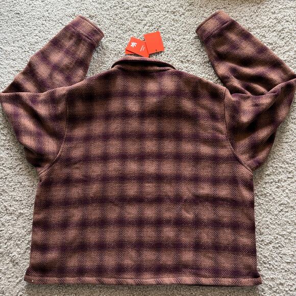 Men's YoungLA 5002 Highlander Flannel Jackets(Sold Out), XL, NWT, Burgundy/Rust - Picture 2 of 7